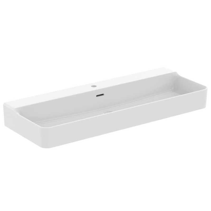 IDEAL STANDARD CONCA LAVABO DA APPOGGIO RETTANGOLARE 1200X450 MM C/TROPPOPIENO E 1 FORO