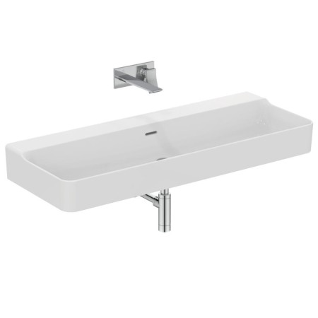 IDEAL STANDARD CONCA LAVABO DA APPOGGIO RETTANGOLARE 1200X450 MM C/TROPPOPIENO E SENZA FORI