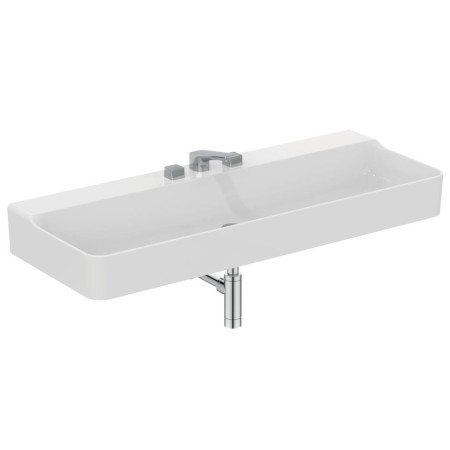 IDEAL STANDARD CONCA LAVABO DA APPOGGIO RETTANGOLARE 1200X450 MM S/TROPPOPIENO E 3 FORI