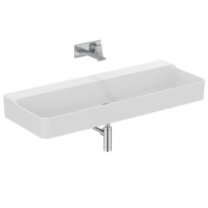 IDEAL STANDARD CONCA RECTANGULAR COUNTERTOP BASIN 1200X450 MM WITHOUT OVERFLOW WITHOUT HOLES