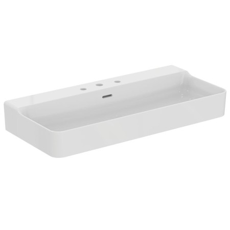 IDEAL STANDARD CONCA RECTANGULAR BASIN 1000X450 MM WITH OVERFLOW AND 3 HOLES