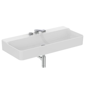 IDEAL STANDARD CONCA RECTANGULAR BASIN 1000X450 MM WITHOUT OVERFLOW AND 3 HOLES