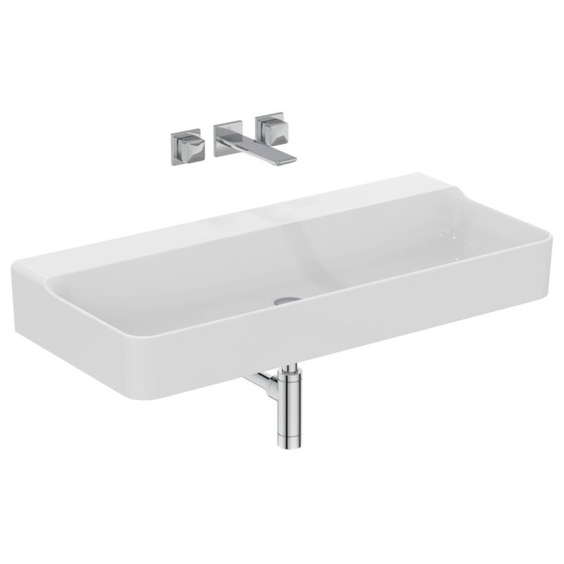 IDEAL STANDARD CONCA LAVABO RETTANGOLARE 1000X450 MM S/TROPPOPIENO S/FORI