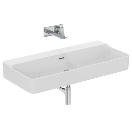 IDEAL STANDARD CONCA LAVABO DA APPOGGIO RETTANGOLARE 1000X450 MM WITH OVERFLOW WITHOUT HOLE