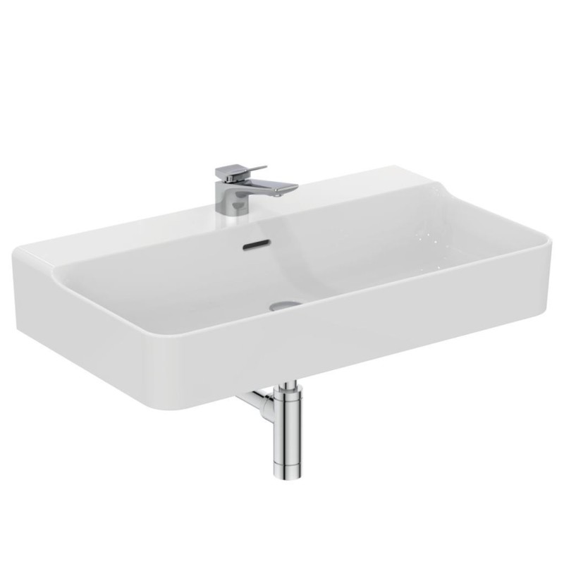 IDEAL STANDARD CONCA LAVABO RETTANGOLARE 800X450 MM C/TROPPOPIENO E 1 FORO