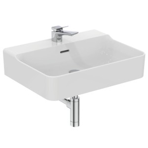 CONCA LAVABO RETTANGOLARE 600X450 MM WITH OVERFLOW AND 1 HOLE IDEAL STANDARD CONCA RECTANGULAR BASIN 600X450 MM WITH OVERFLOW AND 1 HOLE