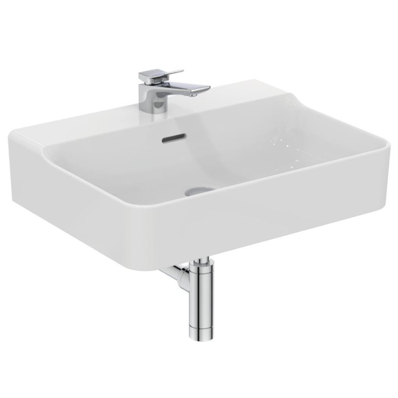 IDEAL STANDARD CONCA LAVABO RETTANGOLARE 600X450 MM C/TROPPOPIENO E 1 FORO