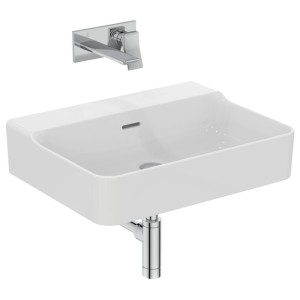 IDEAL STANDARD CONCA RECTANGULAR BASIN 600X450 MM WITH OVERFLOW AND WITHOUT HOLES