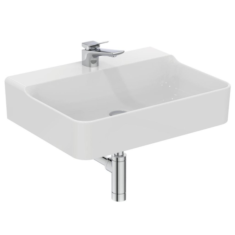 IDEAL STANDARD CONCA LAVABO RETTANGOLARE 600X450 MM S/TROPPOPIENO E 1 FORO