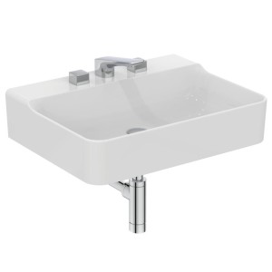 IDEAL STANDARD CONCA RECTANGULAR BASIN 600X450 MM WITHOUT OVERFLOW AND 3 HOLES