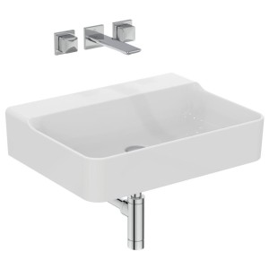 IDEAL STANDARD CONCA RECTANGULAR BASIN 600X450 MM WITHOUT OVERFLOW AND WITHOUT HOLES