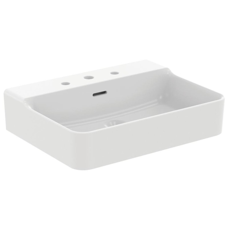 IDEAL STANDARD CONCA LAVABO DA APPOGGIO RETTANGOLARE 600X450 MM C/TROPPOPIENO E 3 FORI