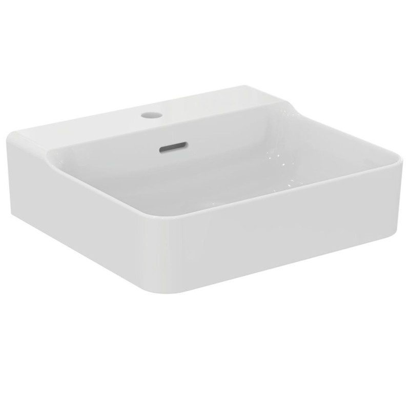 IDEAL STANDARD CONCA LAVABO DA APPOGGIO RETTANGOLARE 500X450 MM C/TROPPOPIENO E 1 FORO