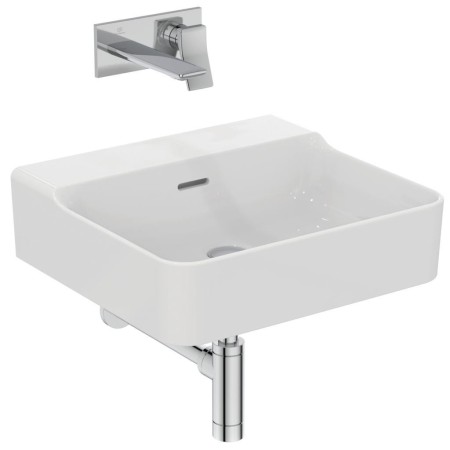 IDEAL STANDARD CONCA LAVABO DA APPOGGIO RETTANGOLARE 500X450 MM C/TROPPOPIENO E SENZA FORI