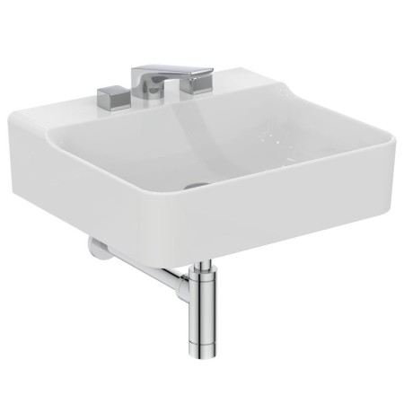 IDEAL STANDARD CONCA RECTANGULAR COUNTERTOP BASIN 500X450 MM WITHOUT OVERFLOW AND 3 HOLES