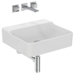 IDEAL STANDARD CONCA LAVABO DA APPOGGIO RETTANGOLARE 500X450 MM S/TROPPOPIENO E SENZA FORI