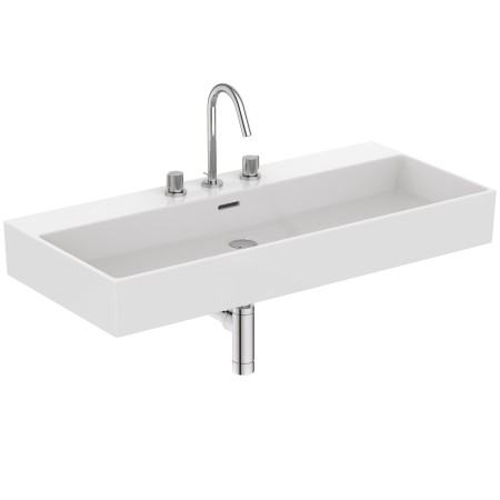 IDEAL STANDARD EXTRA LAVABO RETTANGOLARE 1000X450 C/TROPPOPIENO E 3 FORI