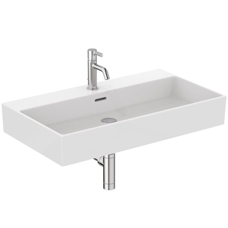 IDEAL STANDARD EXTRA LAVABO RETTANGOLARE 800X450 C/TROPPOPIENO E 1 FORO