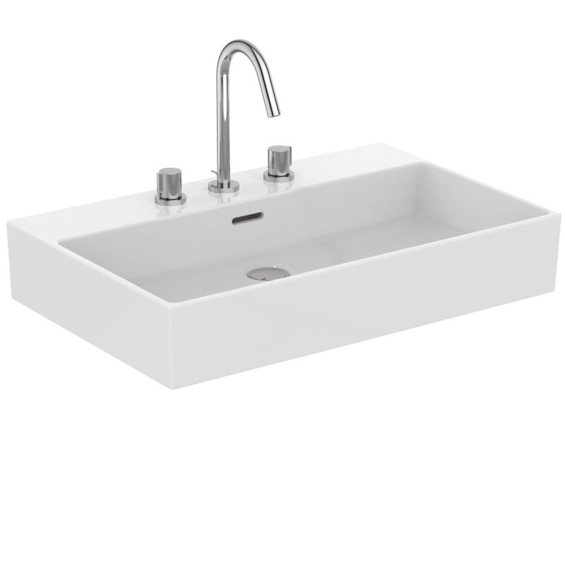 IDEAL STANDARD EXTRA LAVABO DA APPOGGIO RETTANGOLARE 700X450 C/TROPPOPIENO E 3 FORI