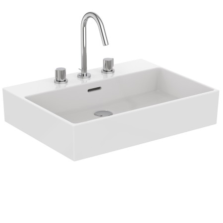 IDEAL STANDARD EXTRA LAVABO DA APPOGGIO RETTANGOLARE 600X450 C/TROPPOPIENO E 3 FORI