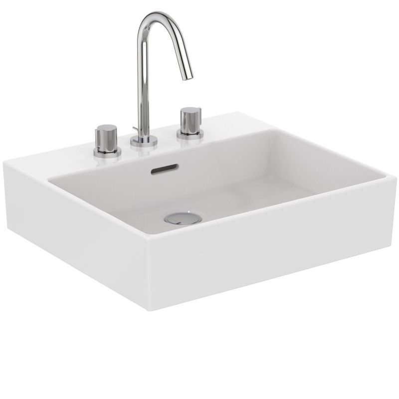 IDEAL STANDARD EXTRA LAVABO DA APPOGGIO RETTANGOLARE 500X450 C/TROPPOPIENO E 3 FORI