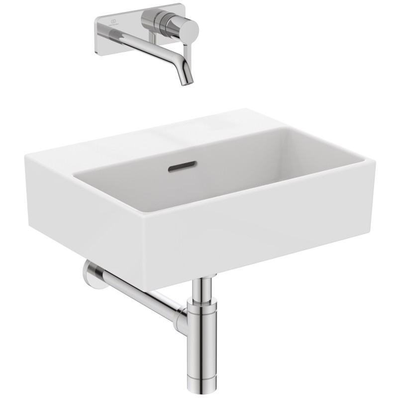 IDEAL STANDARD EXTRA LAVAMANI RETTANGOLARE 450X350 C/TROPPOPIENO E SENZA FORI