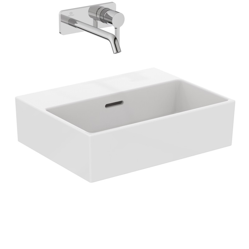 IDEAL STANDARD EXTRA LAVAMANI DA APPOGGIO RETTANGOLARE 450X350 C/TROPPOPIENO E SENZA FORI