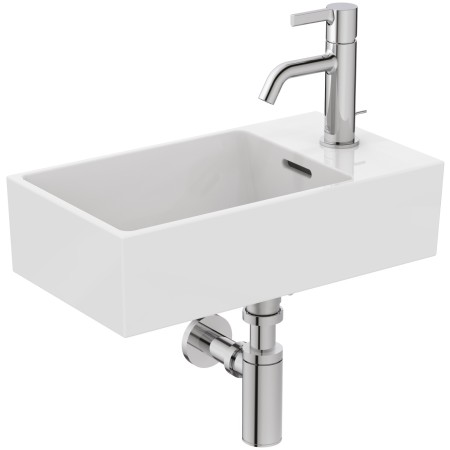 IDEAL STANDARD EXTRA LAVAMANI ASIMMETRICO 450X250 C/TROPPOPIENO E 1 FORO VERSIONE DESTRA
