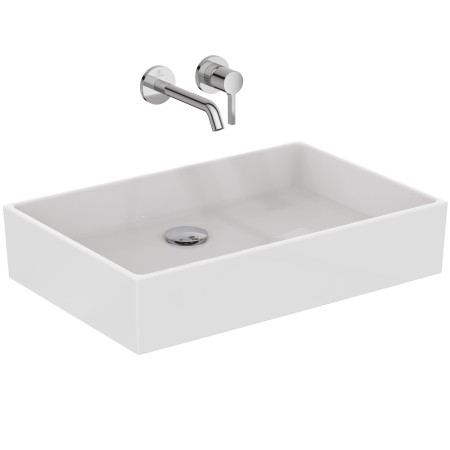 IDEAL STANDARD EXTRA LAVABO DA APPOGGIO 600X400 S/TROPPOPIENO E SENZA FORO RUBINETTERIA