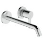 IDEAL STANDARD JOY WALL-MOUNTED SINGLE-LEVER BASIN MIXER WITH 2 CIRCULAR PLATES AND 220MM SPOUT