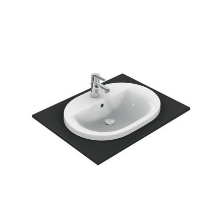 IDEAL STANDARD CONNECT - LAVABO 620 MM DA INCASSO SOPRAPIANO C/FORO RUBINETTERIA E TROPPOPIENO