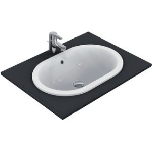 IDEAL STANDARD CONNECT - LAVABO 620 MM DA INCASSO SOPRAPIANO S/FORO RUBINETTERIA C/TROPPOPIENO