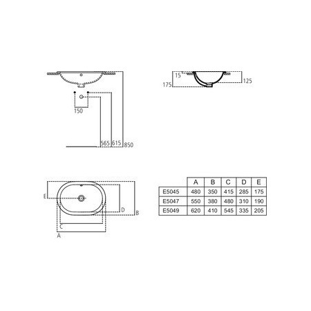 Lavabo Ideal Standard I.life B 65 Cm Bianco - Foro Centrale Per Rubinetto, Design Moderno E Minimalista - Foto 5