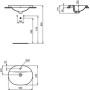 IDEAL STANDARD CONNECT - 550 MM COUNTERTOP BASIN WITH TAP HOLE