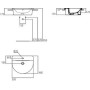 IDEAL STANDARD CONNECT - LAVABO 550 MM DA INCASSO SOPRAPIANO C/FORO RUBINETTERIA