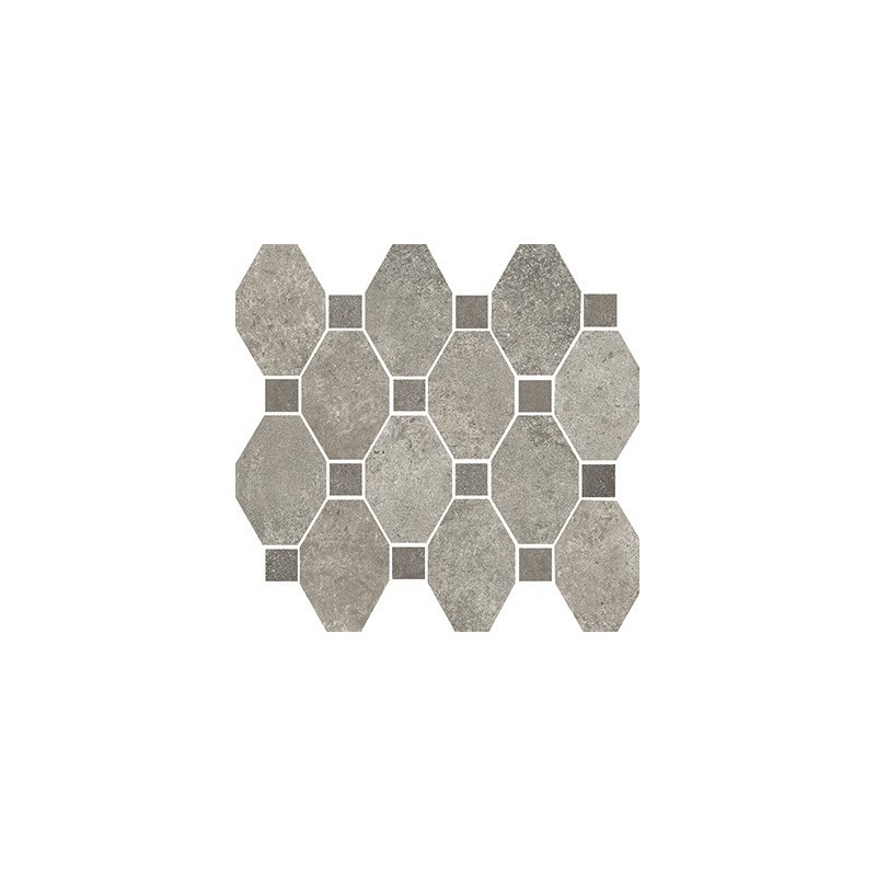 MARINER BOSTON MOSAICO OTTAGONA GREY SU RETE 30X34