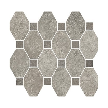 MARINER BOSTON MOSAICO OTTAGONA GREY SU RETE 30X34