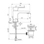 IDEAL STANDARD CERAFINE D MISCELATORE LAVABO H.80 MM C/SCARICO E PILETTA
