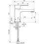 IDEAL STANDARD CERAFINE D MISCELATORE LAVABO H.80 MM S/SCARICO E PILETTA