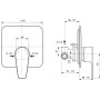 IDEAL STANDARD CERAFINE D MISCELATORE AD INCASSO PER DOCCIA