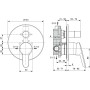 IDEAL STANDARD ALPHA MISCELATORE AD INCASSO PER VASCA/DOCCIA