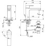 IDEAL STANDARD EDGE BASIN MIXER WITH BLUESTART H.95MM