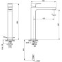 IDEAL STANDARD EDGE MISCELATORE LAVABO DA APPOGGIO SU PIANO H.240 MM S/SCARICO