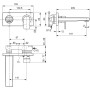 IDEAL STANDARD EDGE MISCELATORE LAVABO A PARETE C/CORPO INCASSO