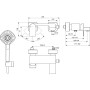 IDEAL STANDARD EDGE EXTERNAL MIXER FOR BATHTUB/SHOWER