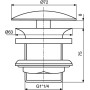 IDEAL STANDARD CERALINE PILETTA DI SCARICO