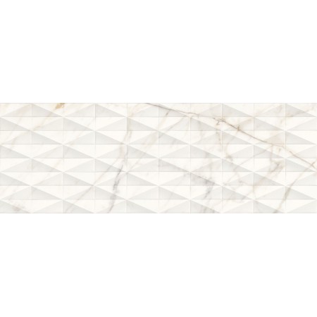 MARAZZI ALLMARBLE_WALL GOLDEN WHITE SATIN 40X120 3D PAVÉ STRUCTURE Rectified