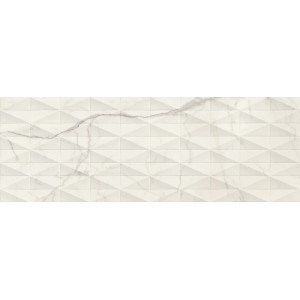 MARAZZI ALLMARBLE_WALL STATUARIO SATIN 40X120 3D PAVÉ STRUCTURE Rectified