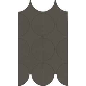 MARAZZI CEMENTUM CARBON MOSAICO CIRCLES 23.8X41.4