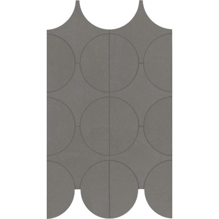 MARAZZI CEMENTUM LEAD MOSAICO CERCHI 23.8X41.4